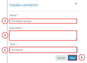 Create PrintNode Connector